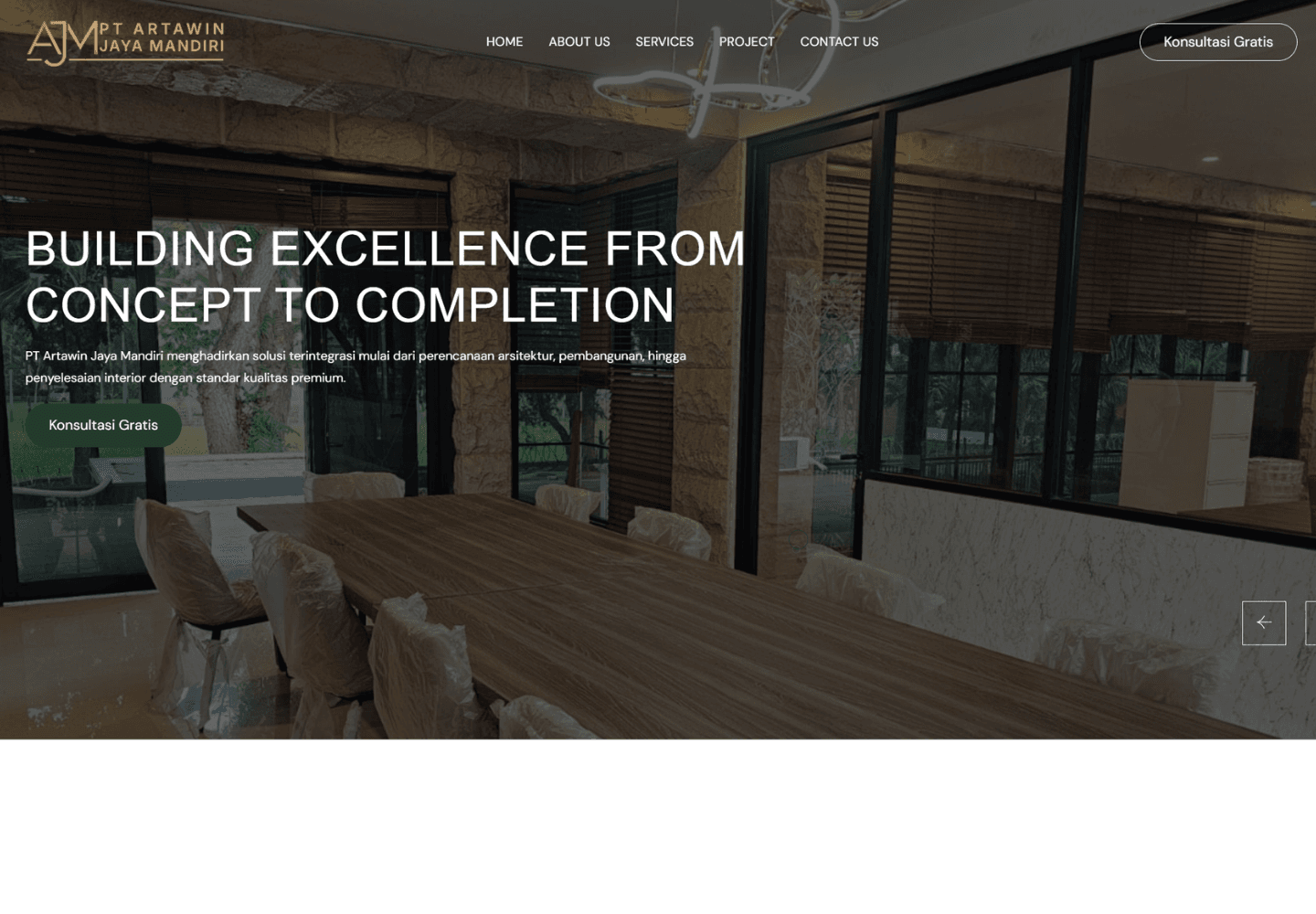 Website preview for Artawin Jaya Mandiri