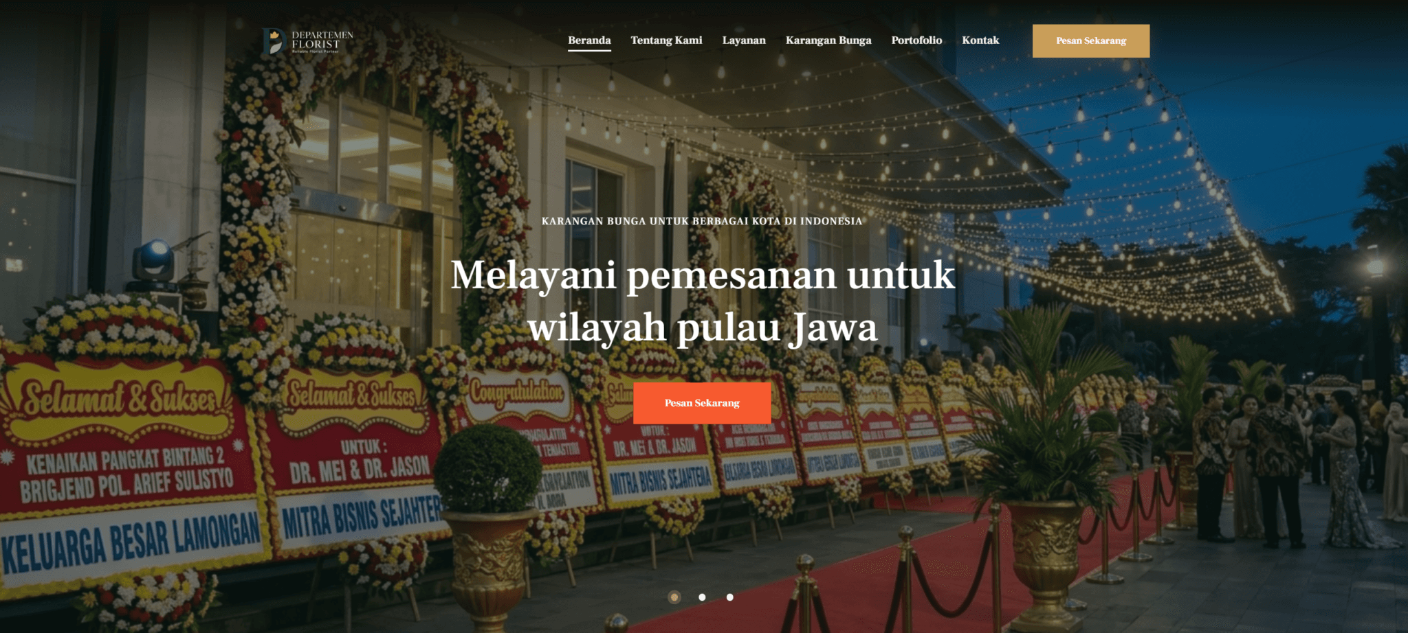 Website preview for Departemen Florist