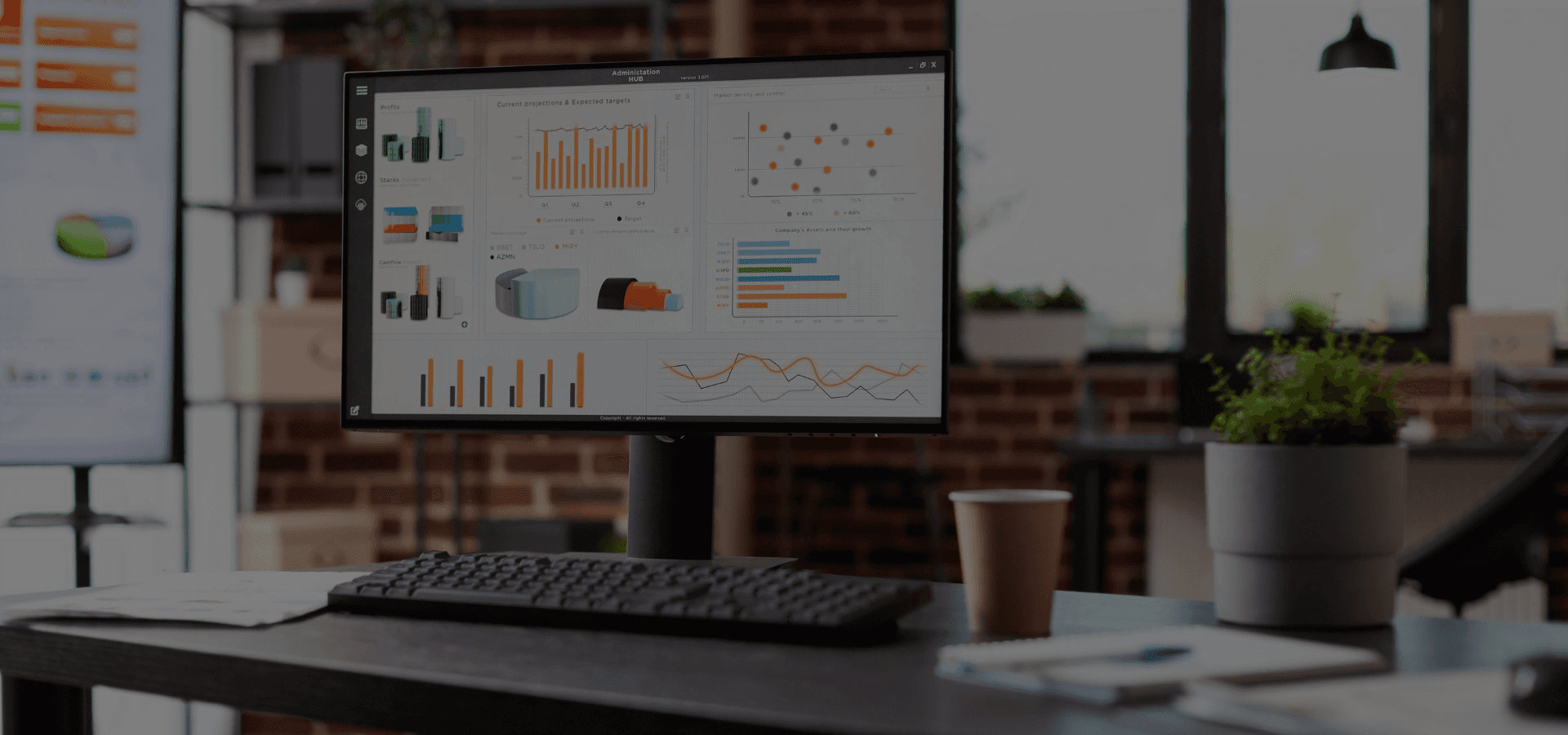Digital dashboard supporting business decisions